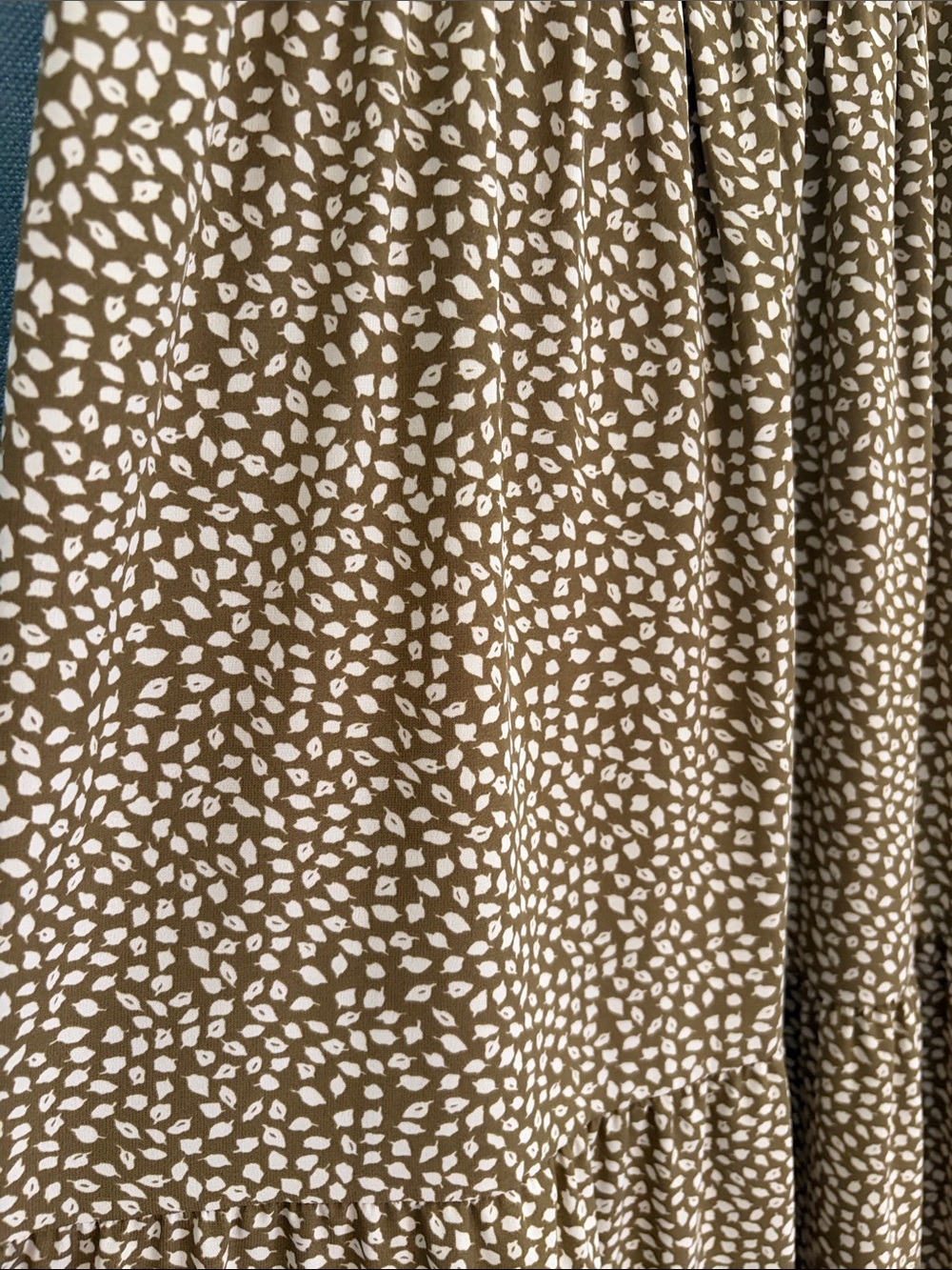 Green Printed Short-Sleeve Tiered Maxi Dress - Picture 4 of 4